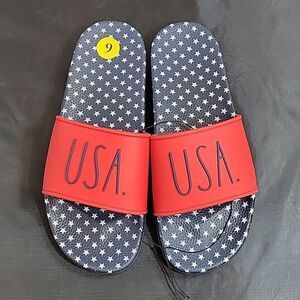 BRAND NEW RAE DUNN U.S.A WOMEN"S SLIDES